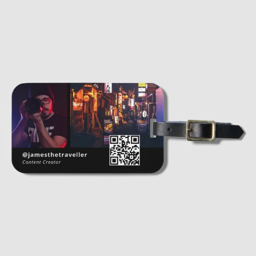 Professional Business Card with QR Code Luggage Tag