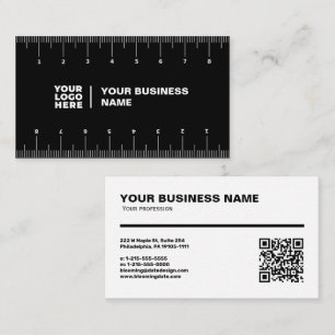 Professional Business Card with Ruler (cm)
