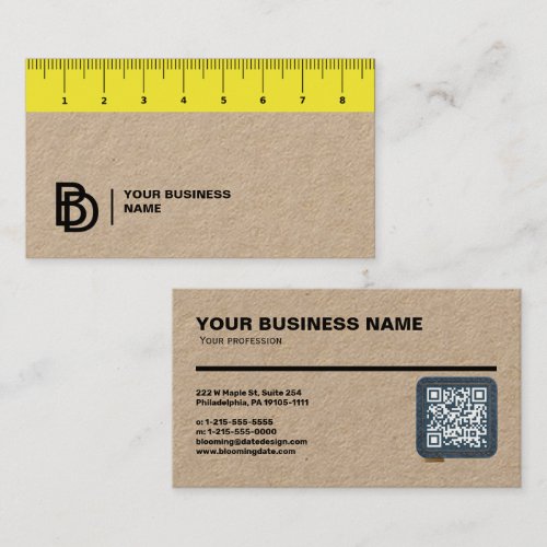 Professional Business Card with Ruler (cm)
