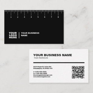 Professional Business Card with Ruler (cm)