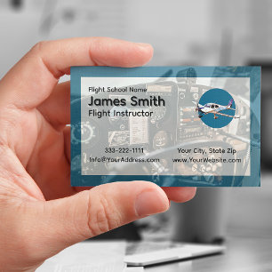 Professional Business Cards for Flight Instructors