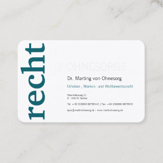 Professional business cards for Lawyer dark teal