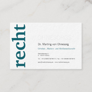 Professional business cards for Lawyer tealblue