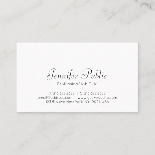 Professional Business Cards Script Name Template