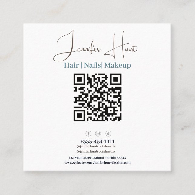 professional business cards with QR code  (Front)