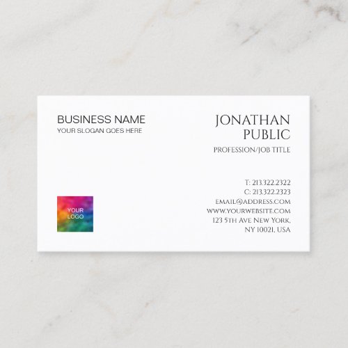 Professional Business Cards Your Company Logo Here