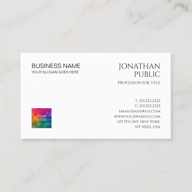 Professional Business Cards Your Company Logo Here (Front)