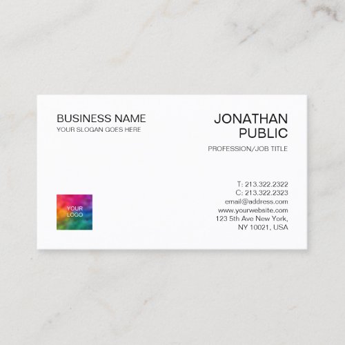 Professional Business Cards Your Company Logo Here