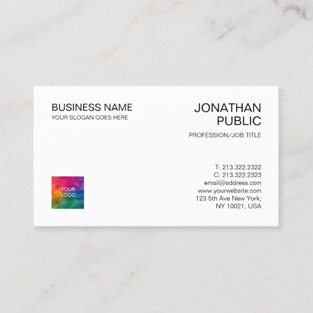 Professional Business Cards Your Company Logo Here (Front)