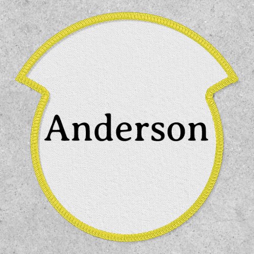 Professional Business Circle Upper Name Rocker Patch