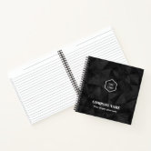 Company Logo Template Simple Black Business Square Notebook