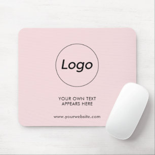 Professional Business Company Corporate Logo Pink Mouse Pad