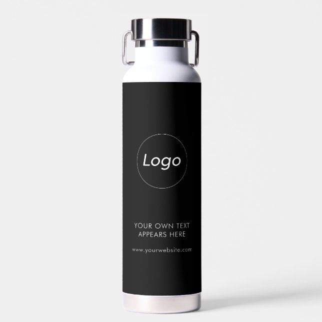 Professional Business Company Corporate Logo Water Bottle (Front)