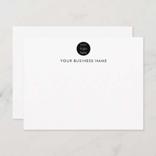 Professional Business Company Logo Brand Note Card