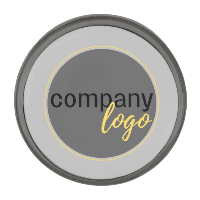 PROFESSIONAL BUSINESS COMPANY LOGO IN SILVER GRAY GUNMETAL FINISH LAPEL PIN (Front)