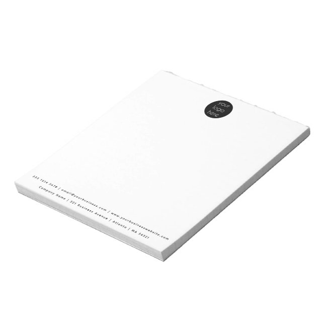 Professional Business Company Logo Minimalist  Notepad (Rotated)