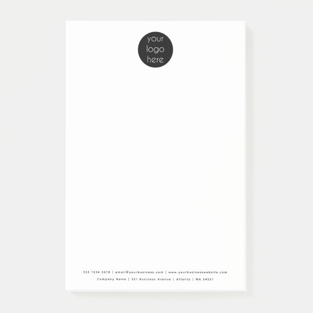 Professional Business Company Logo Minimalist  Post-it Notes (Front)