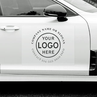 Professional Business Company Logo or Brand Modern Car Magnet