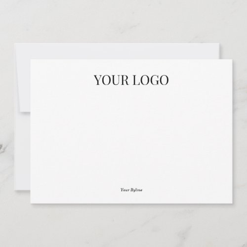 Professional Business Company Your Logo Note Card