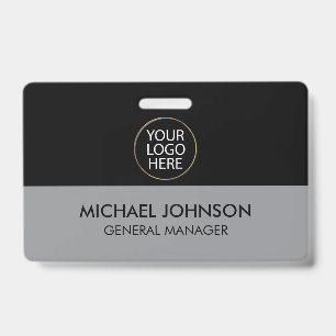 Professional Business Custom Company Logo & Text Badge