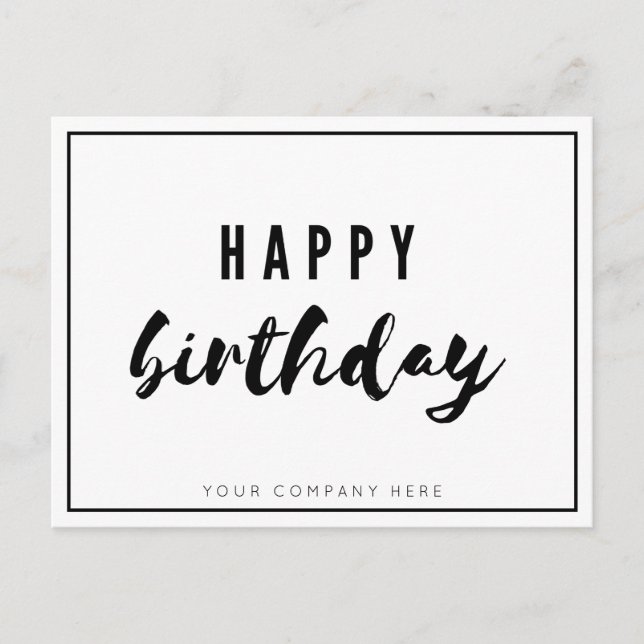 Professional Business Employee Happy Birthday   Postcard (Front)