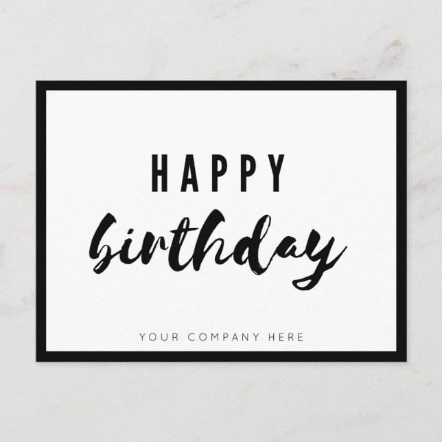 Professional Business Employee Happy Birthday  Postcard (Front)
