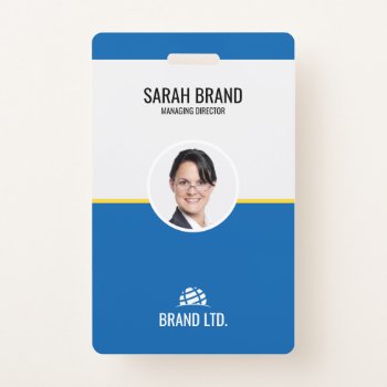 Professional Business Employee Id Badge by J32Teez at Zazzle