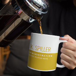 Professional (business) Half-Mustard Half-White  Coffee Mug