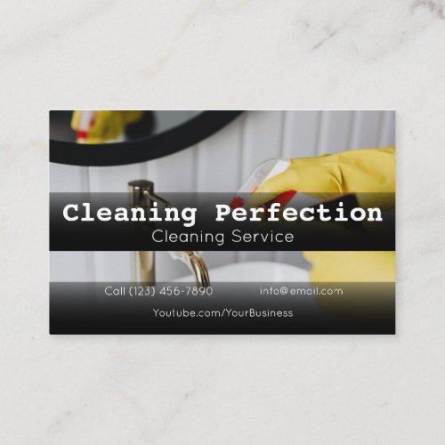 Professional Business Home Cleaning Service Business Card