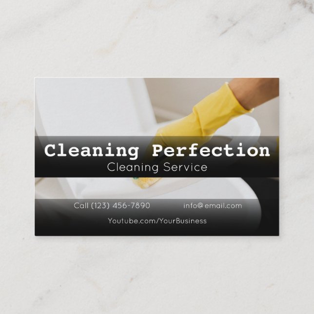 Professional Business Home Cleaning Service Card (Back)
