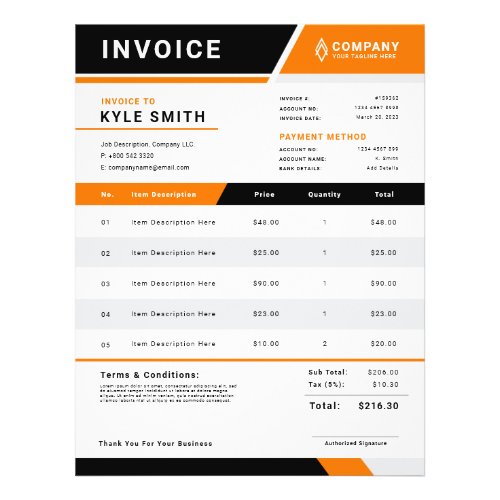 Professional Business Invoice Sales Receipt Flyer