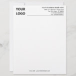 Professional Business Letterhead with Logo<br><div class="desc">Your Business Office Letterhead with Logo and Text / Info</div>