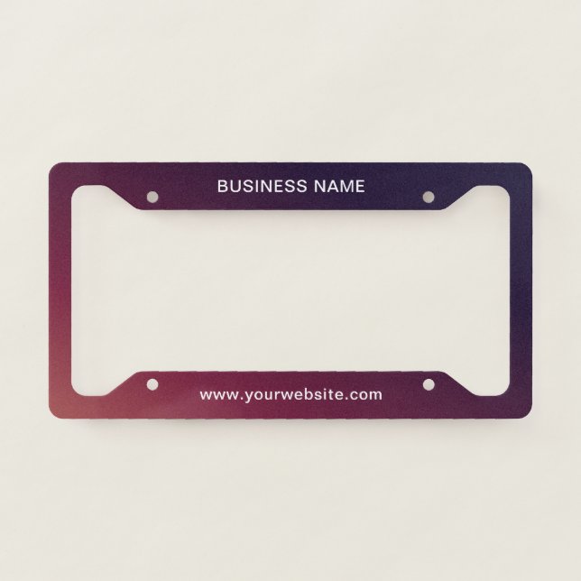 Professional Business License Plate Frame (Front)