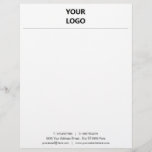 Professional Business Logo and QR Code Letterhead<br><div class="desc">Custom Colors and Font - Your Business Letterhead with Address , Contact Information , Logo and QR Code ( Back Side ) - Add Your Logo - Image / Address and Contact info and QR Code - Resize and Move or Remove / Add Elements - Image / Text with Customization...</div>