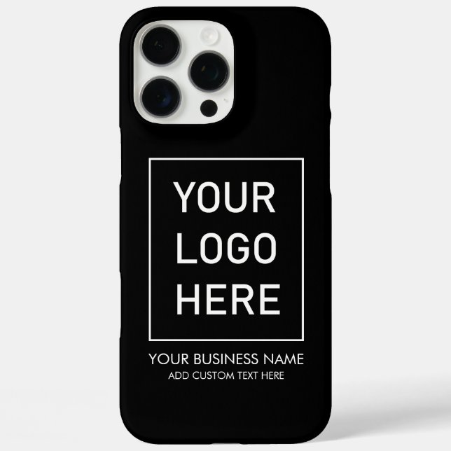 Professional Business Logo and Text Company Black Case-Mate iPhone Case (Back)
