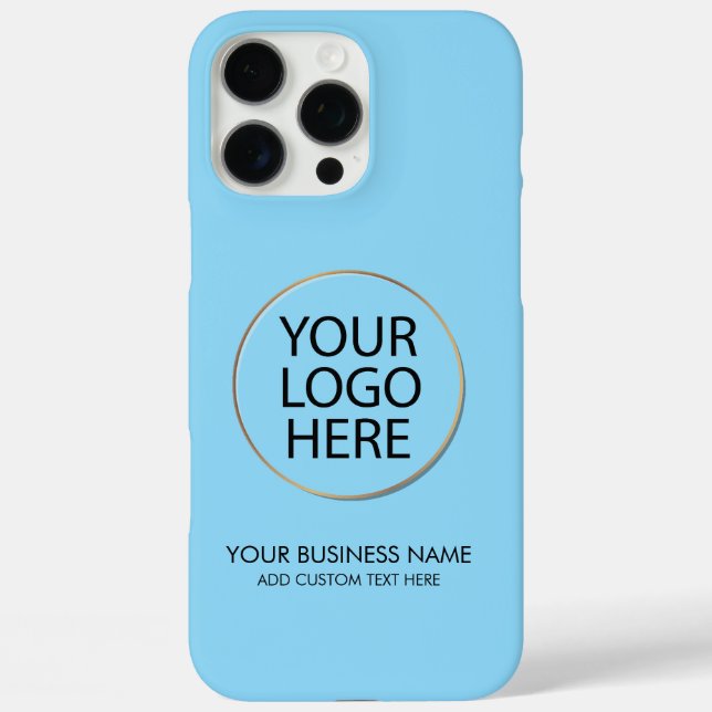 Professional Business Logo and Text Company Blue Case-Mate iPhone Case (Back)