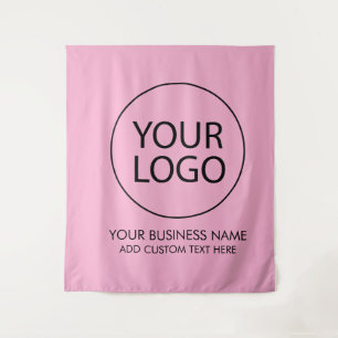 Professional Business Logo and Text Company Pink Tapestry