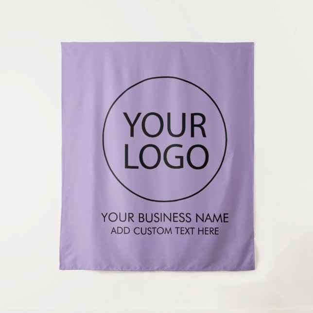 Professional Business Logo and Text Company Purple Tapestry (Front)