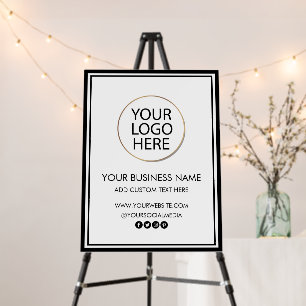 Professional Business Logo and Text Company white Foam Board
