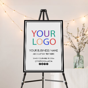 Professional Business Logo and Text Company white Foam Board