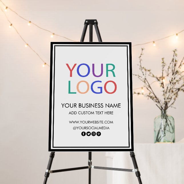 Professional Business Logo and Text Company white Foam Board (In Situ (Stand))