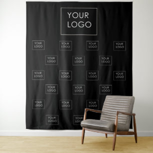 Professional Business Logo Black Fair Backdrop