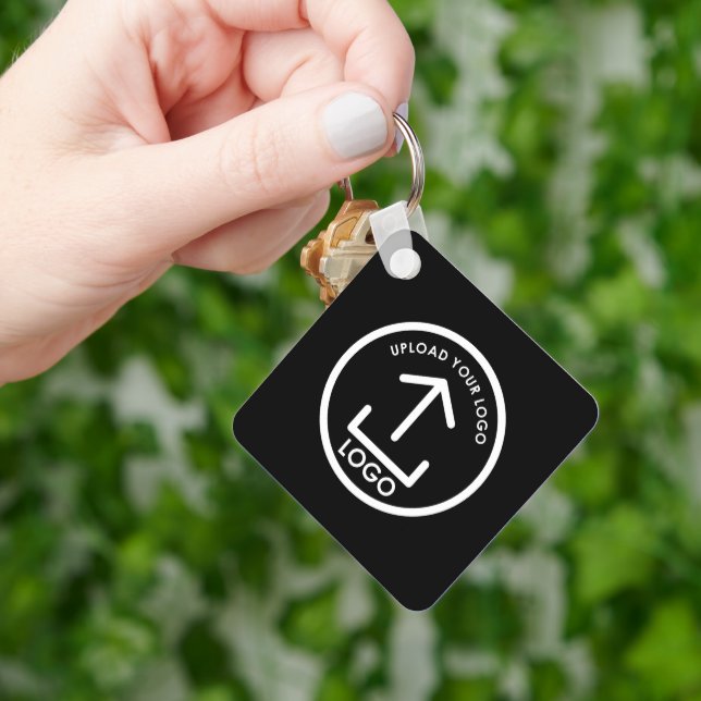 Professional Business Logo Brand Promo Gifts Black Keychain (Hand)