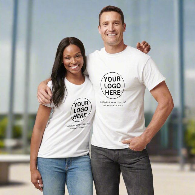 Professional Business Logo & Branded Text Uniform T-Shirt (Creator Uploaded)