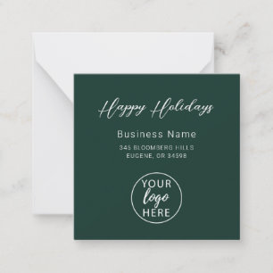 Professional Business Logo Christmas Holiday Note Card
