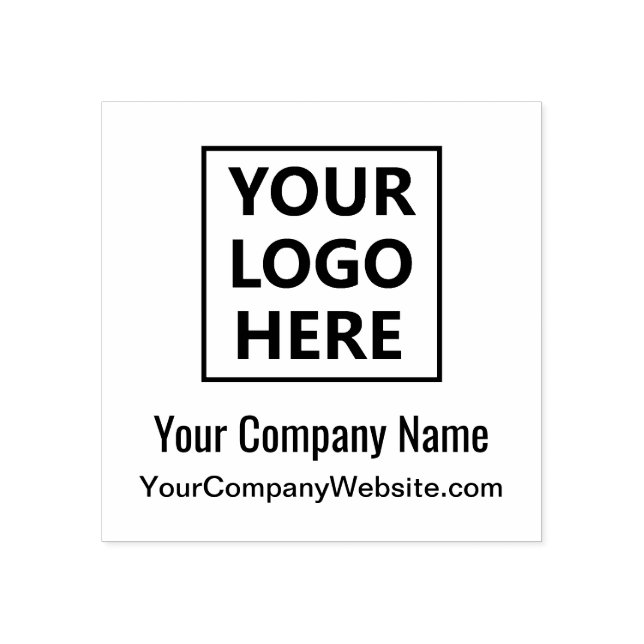 Professional Business Logo Company Name Website Rubber Stamp (Imprint)