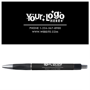Professional Business Logo Contact Details Retro Pen