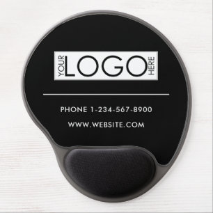 Professional Business Logo Contact Details Simple Gel Mouse Pad
