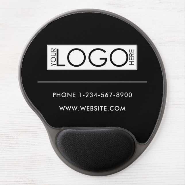 Professional Business Logo Contact Details Simple Gel Mouse Pad (Front)
