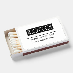 Professional Business Logo Contact Details Simple Matchboxes
